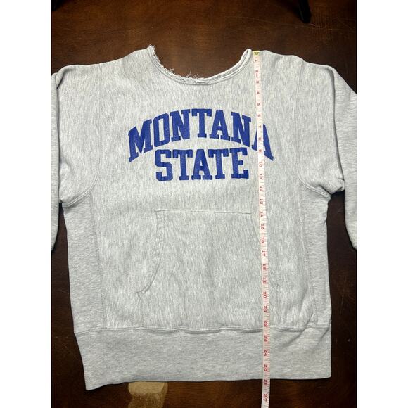 VTG 90s Montana State Champion Reverse Weave Crewneck Made in USA Size M - Picture 6 of 16